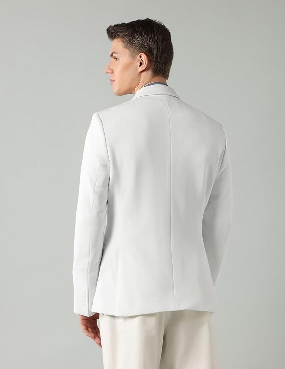 Arrow Men's Solid Full Sleeves Regular Fit Notch Lapel Collar Polyester Blazer - Image 4